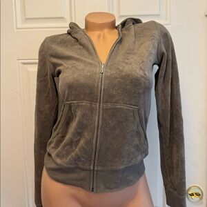 Y2K juicy couture terry olive hoodie size S